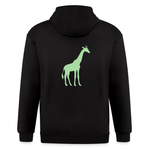 Light Green giraffe - Men's Zip Hoodie