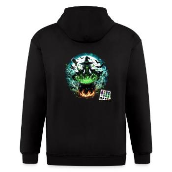 Witch's Potion in the Moonlight - Gildan Heavy Blend Adult Zip Hoodie - black - Back - Nick (188cm)