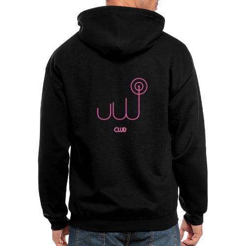 The UW Club Pink Logo - Men's Zip Hoodie