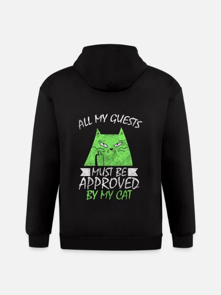 Cats Cat Face - Gildan Heavy Blend Adult Zip Hoodie - black