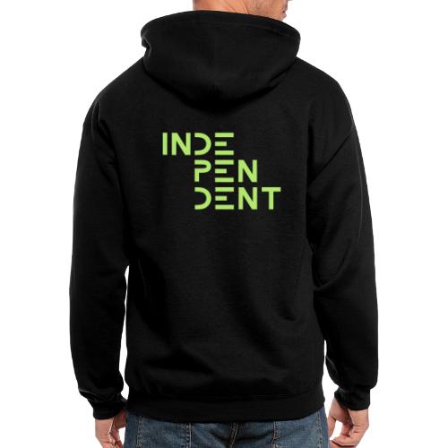 (I am) INDEPENDENT — Minimalist Typography Version - Men's Zip Hoodie