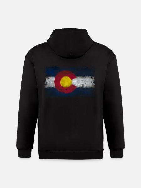 colorado colors - Gildan Heavy Blend Adult Zip Hoodie - black