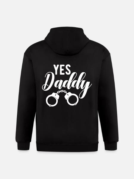 Yes daddy Kinky kink - Gildan Heavy Blend Adult Zip Hoodie - black