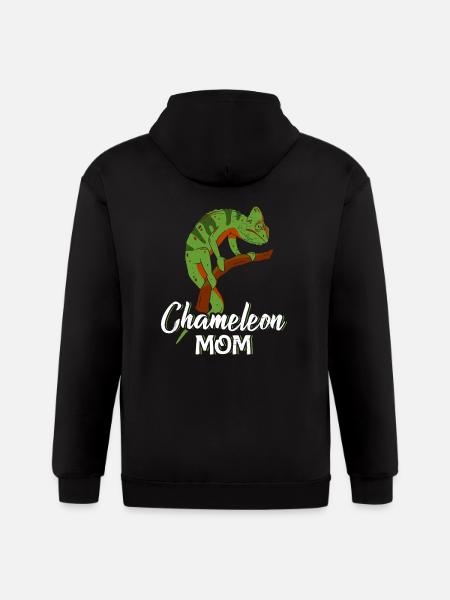Chameleon Mom - Gildan Heavy Blend Adult Zip Hoodie - black