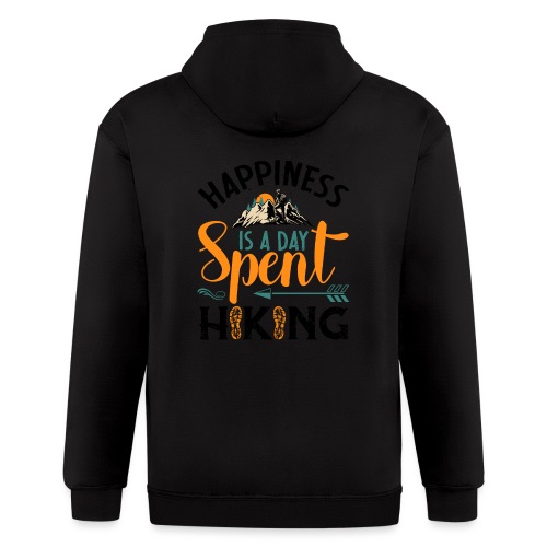 Happiness is a Day Spent HikingHiking - Men's Zip Hoodie