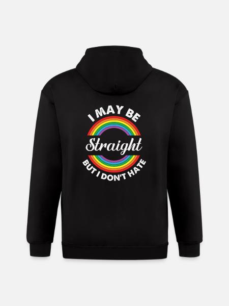 Lgbt Support - Gildan Heavy Blend Adult Zip Hoodie - black