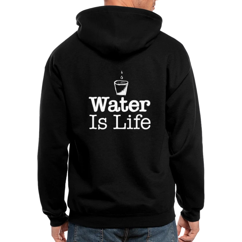 water Is Life W - Men's Zip Hoodie