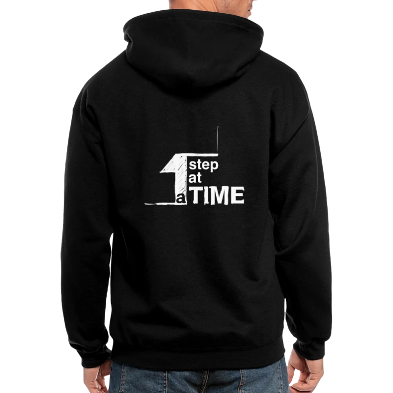 One Step At Time (w) - Men's Zip Hoodie