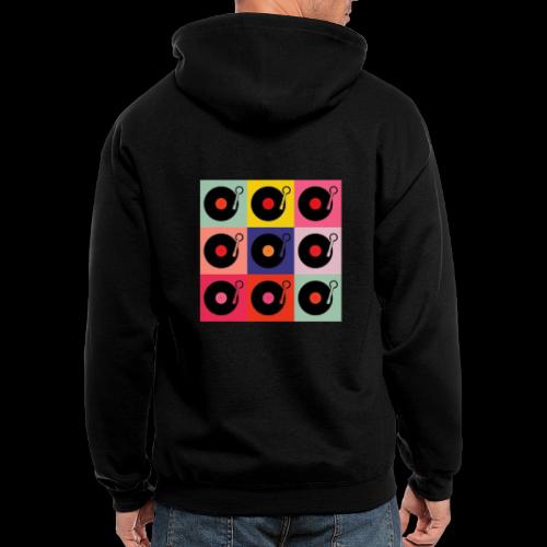 Records in the Fashion of Warhol - Men's Zip Hoodie