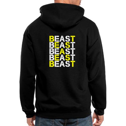 All Beast Bold distressed logo - Men's Zip Hoodie