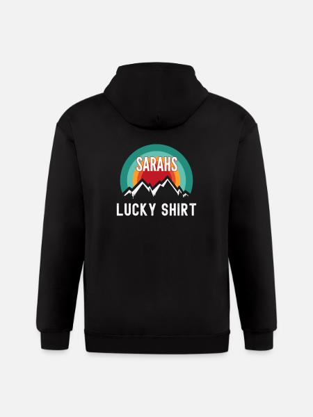 Sarahs Lucky Shirt - Gildan Heavy Blend Adult Zip Hoodie - black