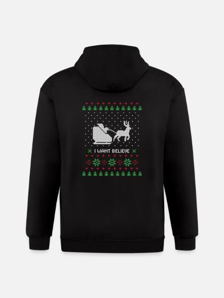 Ugly christmas sweater - Gildan Heavy Blend Adult Zip Hoodie - black
