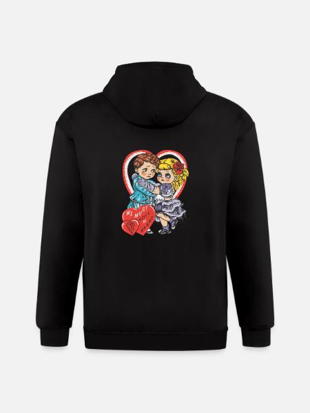 we must never be apart - Gildan Heavy Blend Adult Zip Hoodie - black