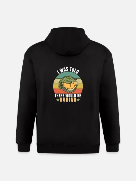 Durian Funny Quotes - Gildan Heavy Blend Adult Zip Hoodie - black
