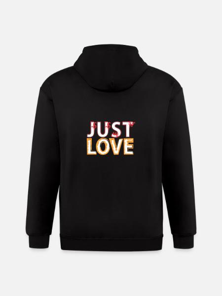 Just Love - Gildan Heavy Blend Adult Zip Hoodie - black