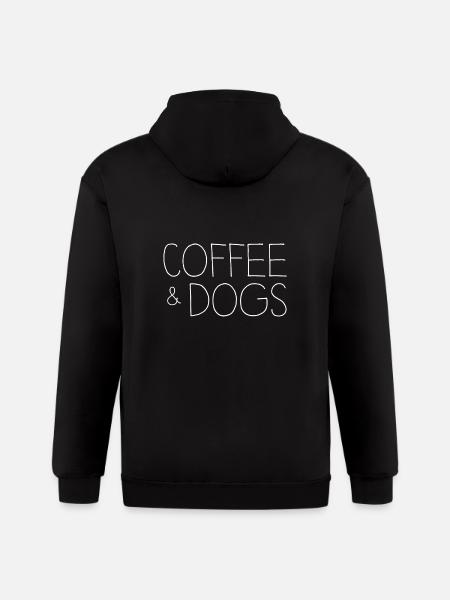 Coffee Dogs - Gildan Heavy Blend Adult Zip Hoodie - black