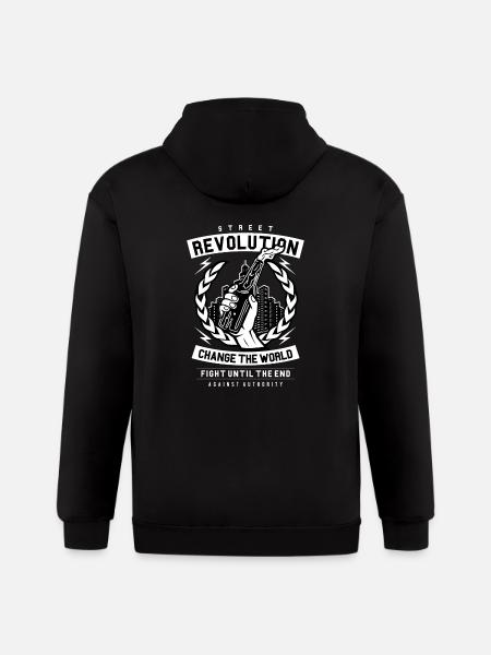 Street revolution - Gildan Heavy Blend Adult Zip Hoodie - black