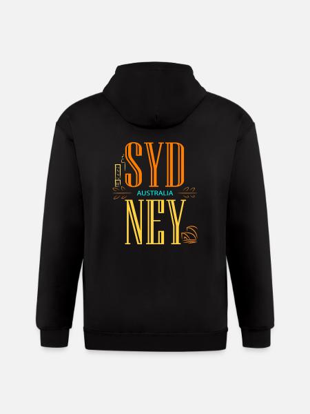 Sydney Australia - Gildan Heavy Blend Adult Zip Hoodie - black