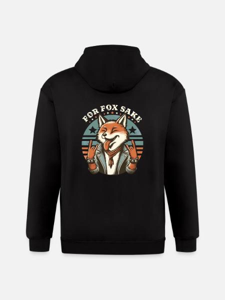 For Fox Sake - Gildan Heavy Blend Adult Zip Hoodie - black