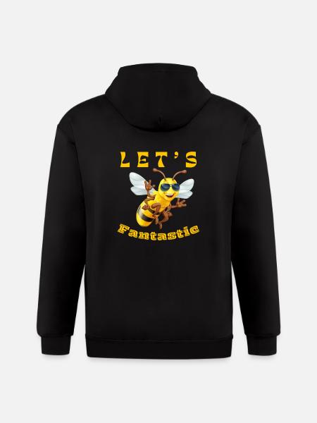 LET S BEE FANTASTIC - Gildan Heavy Blend Adult Zip Hoodie - black