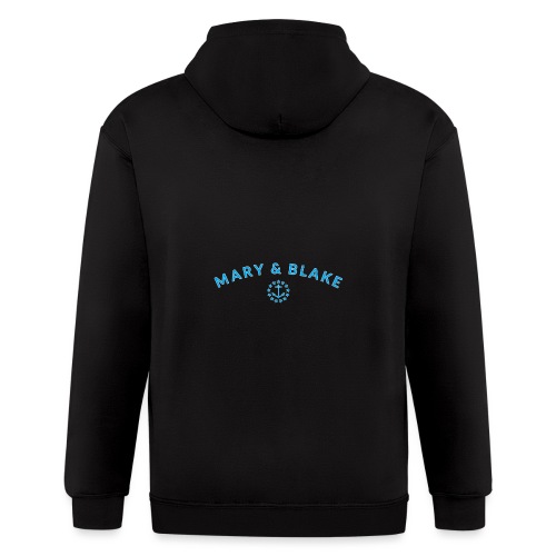 Mary And Blake Teal Logo Rounded - Men's Zip Hoodie
