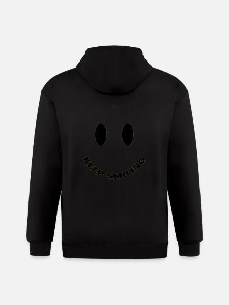 Keep smiling tshit - Gildan Heavy Blend Adult Zip Hoodie - black