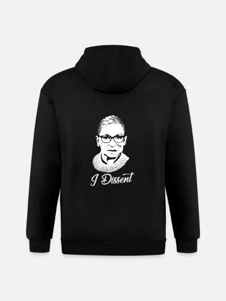 Notorious RBG - I Dissent - Gildan Heavy Blend Adult Zip Hoodie - black