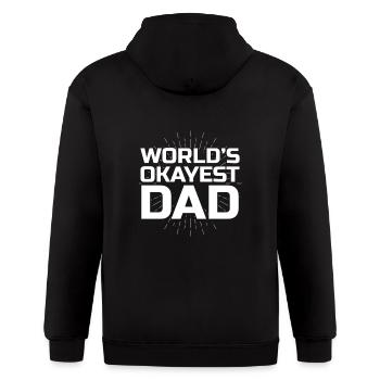 father man daddy son daughter parents child - Gildan Heavy Blend Adult Zip Hoodie - black - Back - Nick (188cm)