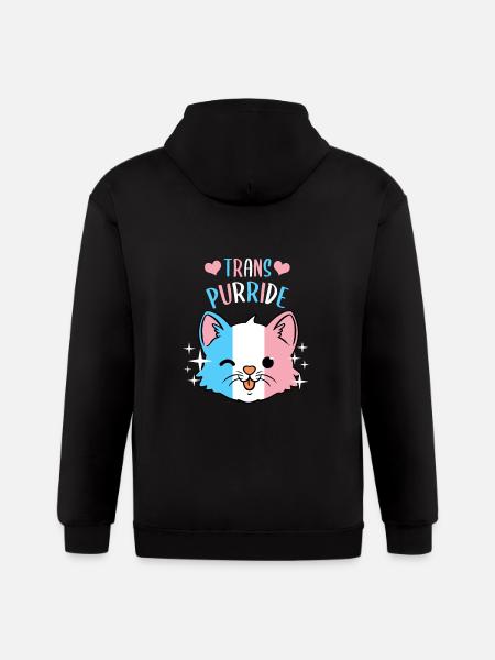 Trans Purride Trans Pride - Gildan Heavy Blend Adult Zip Hoodie - black