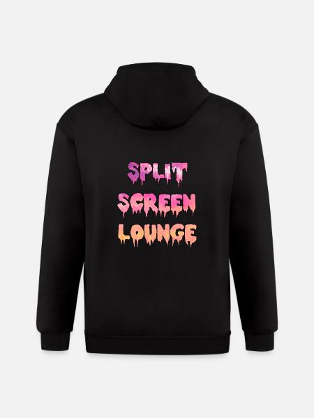 Split Screen Drip - Gildan Heavy Blend Adult Zip Hoodie - black
