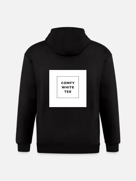 Comfy White Tee - Gildan Heavy Blend Adult Zip Hoodie - black