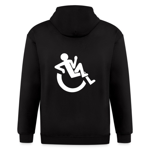 Relaxed wheelchair user, Disability # - Men's Zip Hoodie