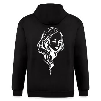Beautiful Girl - Gildan Heavy Blend Adult Zip Hoodie - black - Back - Nick (188cm)