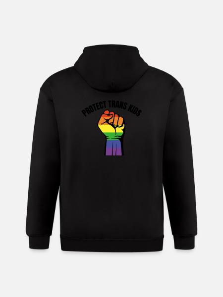 Protect Trans Kids - Gildan Heavy Blend Adult Zip Hoodie - black