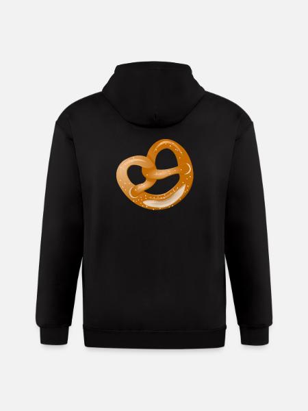 bavarian pretzel - Gildan Heavy Blend Adult Zip Hoodie - black