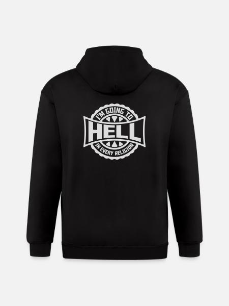 im going to hell - Gildan Heavy Blend Adult Zip Hoodie - black
