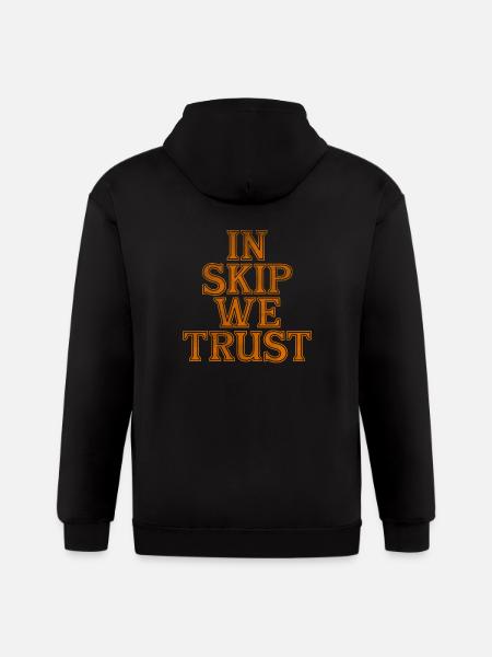 In skip we trust - Gildan Heavy Blend Adult Zip Hoodie - black
