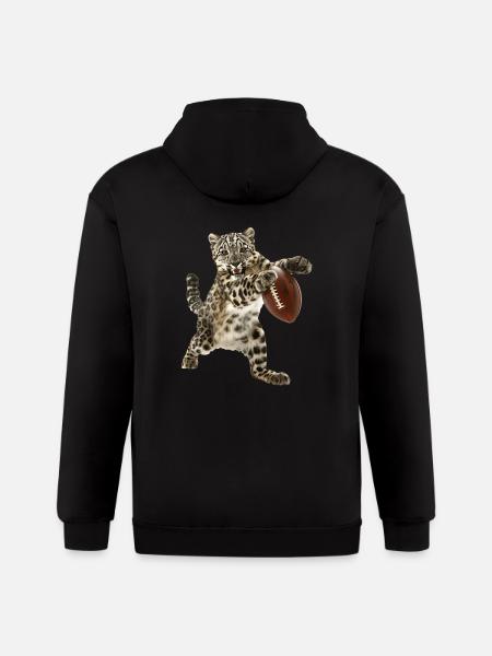 Snow Leopard - Gildan Heavy Blend Adult Zip Hoodie - black