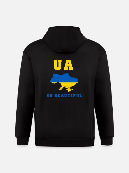 UA so beautiful - Gildan Heavy Blend Adult Zip Hoodie - black