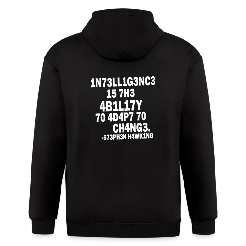 Stephen Hawking t-shirt | Intelligence - Men's Zip Hoodie