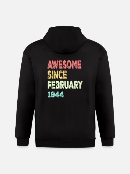 Awesome Since March 1944 - Gildan Heavy Blend Adult Zip Hoodie - black