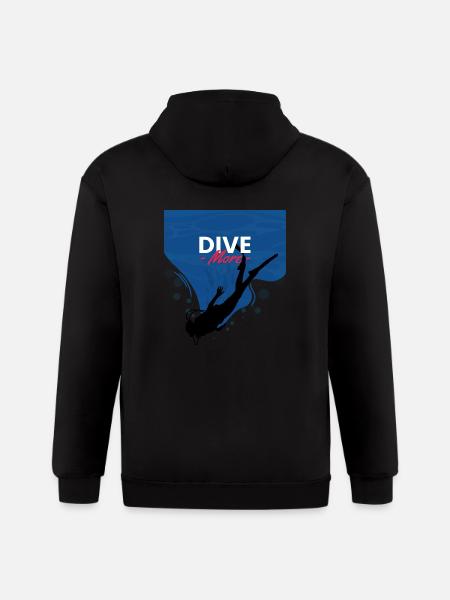 Dive More - Gildan Heavy Blend Adult Zip Hoodie - black