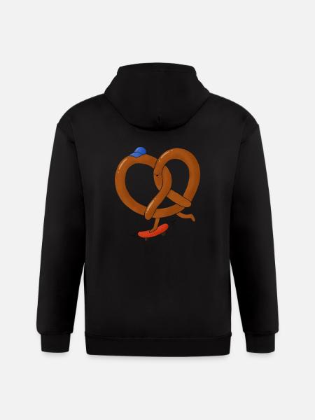 Pretzel Skate - Gildan Heavy Blend Adult Zip Hoodie - black