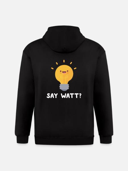 Saw Watt Lightbulb - Gildan Heavy Blend Adult Zip Hoodie - black