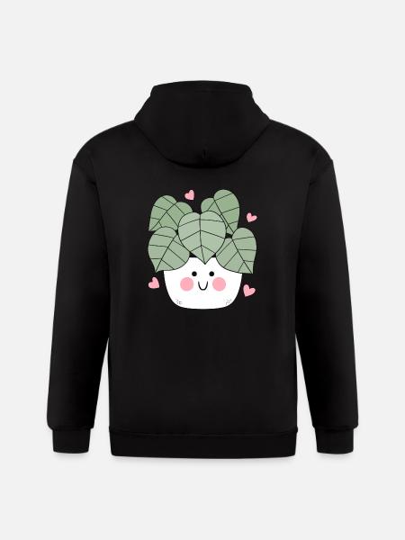 Cute Plant - Gildan Heavy Blend Adult Zip Hoodie - black