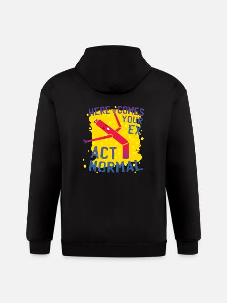 Act Normal - Gildan Heavy Blend Adult Zip Hoodie - black