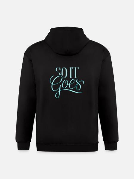 so it goes - Gildan Heavy Blend Adult Zip Hoodie - black