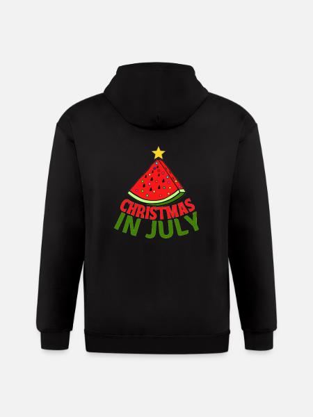 CHRISTMAS IN JULY - Gildan Heavy Blend Adult Zip Hoodie - black