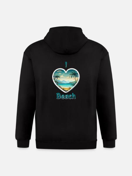 Tropical Serenity - Gildan Heavy Blend Adult Zip Hoodie - black