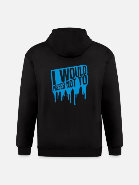 I prefer not to - Gildan Heavy Blend Adult Zip Hoodie - black